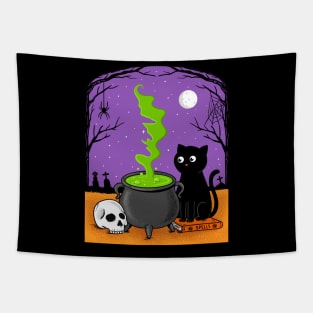 Cat and Witch Tapestry