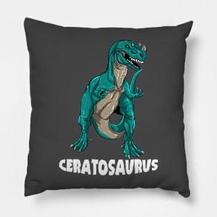 Ceratosaurus Dinosaur Design Pillow