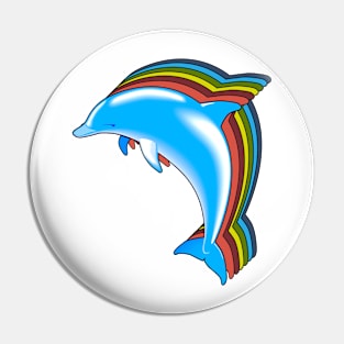 Keep Swimming - Rainbow Pocket Pin