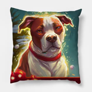 Cute American Staffordshire Terrier Drawing Pillow