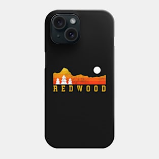 redwood national park retro vintage mountains Phone Case