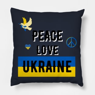 PEACE LOVE AND UKRAINE Pillow