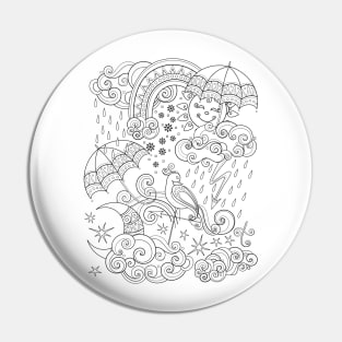 Noncolored Fairytale Weather Forecast Print Pin