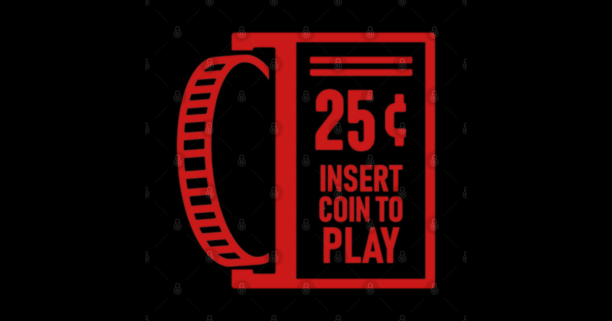 Insert Coin To Play Retro Arcade Gamer - Arcade - Sticker | TeePublic