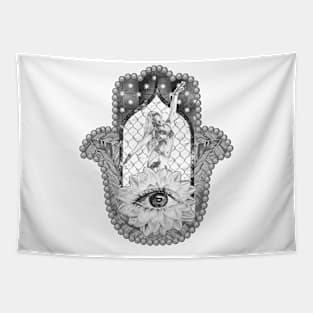 Belly Dance Hamsa Tattoo Tapestry