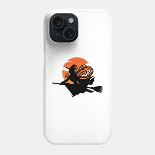 Witch On A Broom T-shirt Phone Case