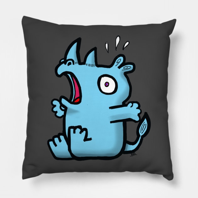 screaming Rhino Pillow by wolfmanjaq