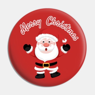 Merry christmas and Cute Santa Claus. Pin