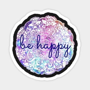 Be Happy Mandala Magnet