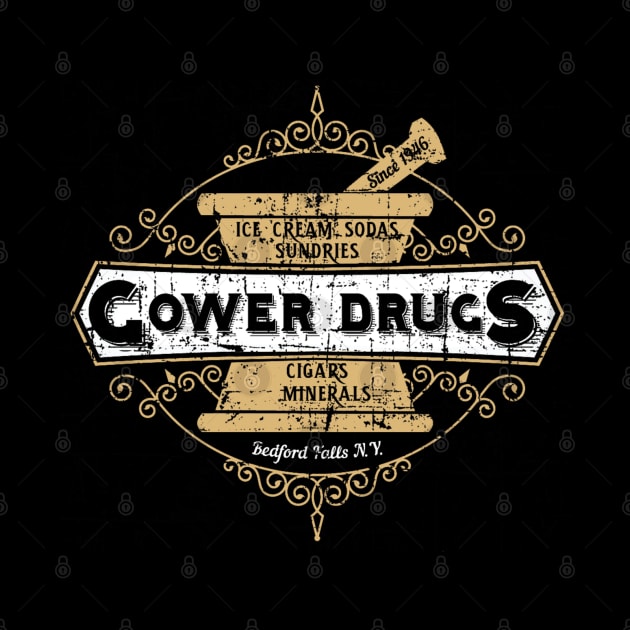 Gower Drugs from It's a Wonderful Life (for dark fabric) by hauntedjack