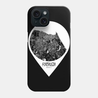 Fortaleza, Brazil City Map - Travel Pin Phone Case