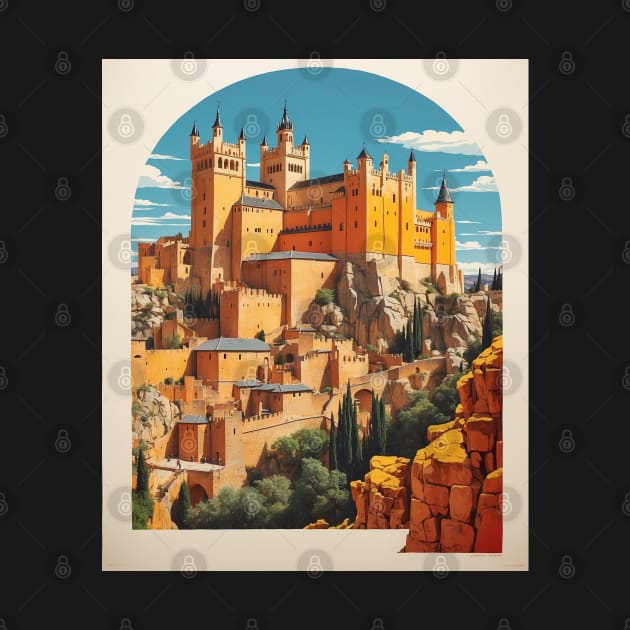Alcazar de Segovia Spain Travel Tourism Retro Vintage by TravelersGems