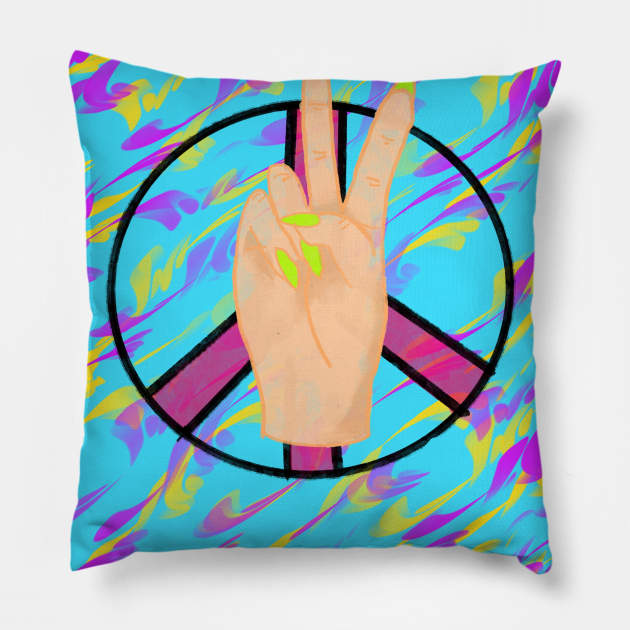 Peace out Pillow by Sweeney’s FunkyDesign  