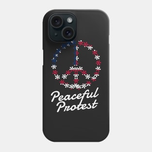 Peaceful Protester Peace Sign Phone Case