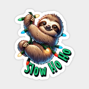 Sloth Christmas Magnet