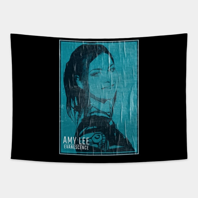 Amy Lee Evanescene /// Vintage Faded Style Fan Art Tapestry by Nandin Putri