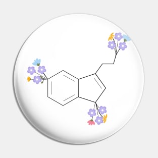 Wildflowers - serotonin molecule chemistry organic florals Pin