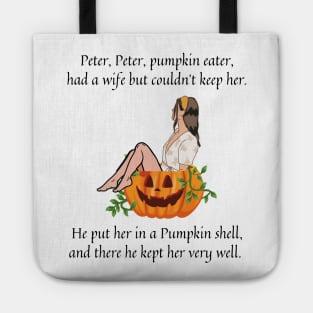 Peter Peter Pumpkin Eater nursery rhyme Tote