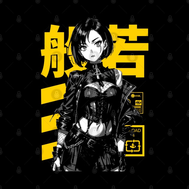 Cyberpunk Anime Girl Goth Japanese Streetwear by Neon Bang Bang