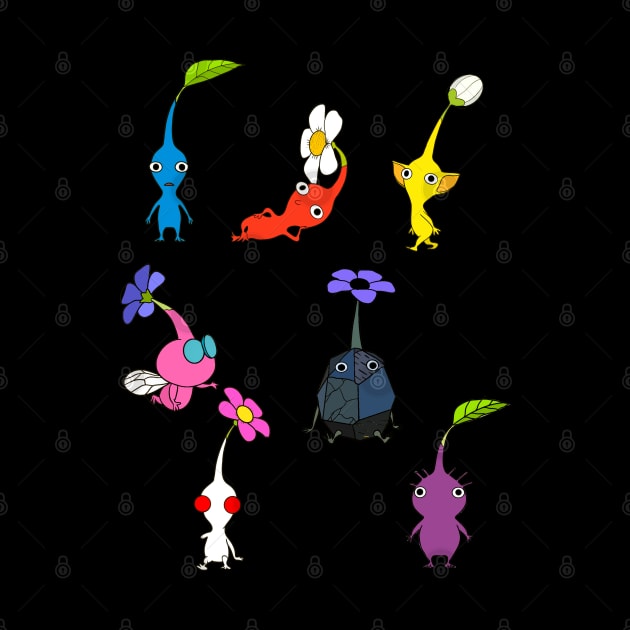 Pikmin Characters by BretBarneyArt