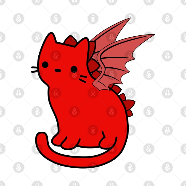 Cute Cat Red Dragon Calm Drake by GlanceCat