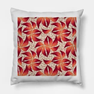 Red Dry Leaf Pillow