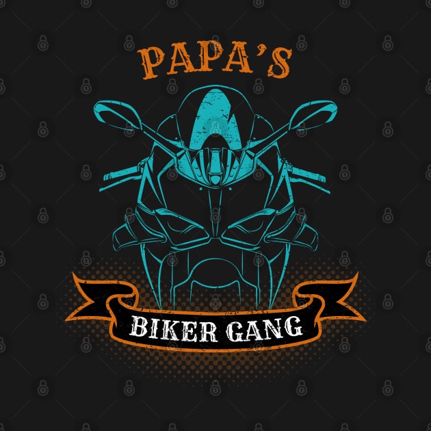 Papa's Biker Gang Father's Day by DwiRetnoArt99