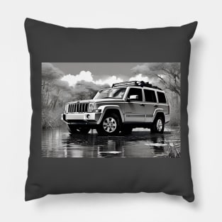 Jeep in the Swamp Pillow