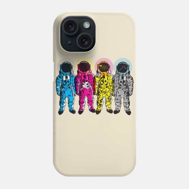 CMYK Spacemen Phone Case by mattfontaine