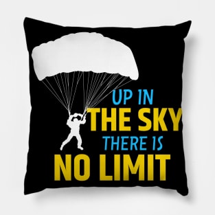 Skydiving No Limit In Sky Skydiver Parachute Pillow