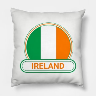 Ireland Country Badge - Ireland Flag Pillow