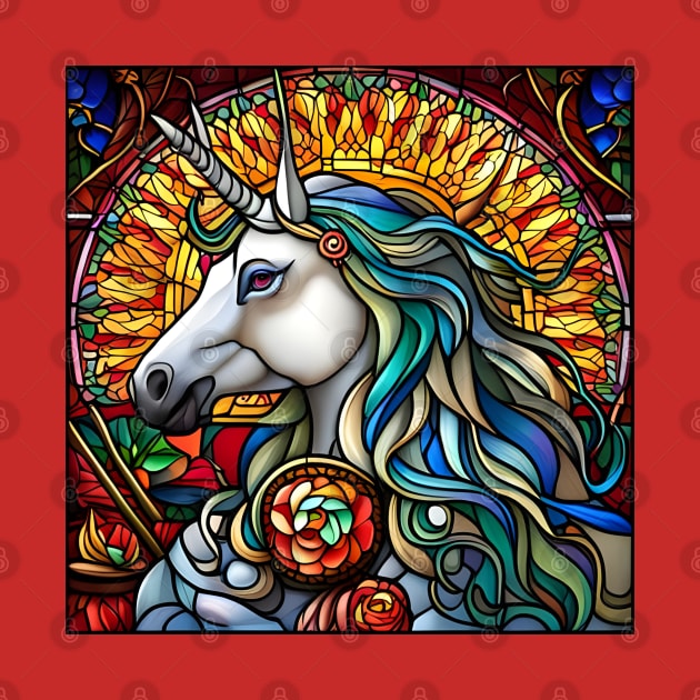 Stained Glass Unicorn by Chance Two Designs