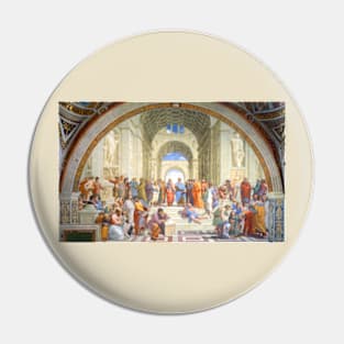 "School of Athens" featuring Plato & Aristotle by Raphael, Italian fresco Pin