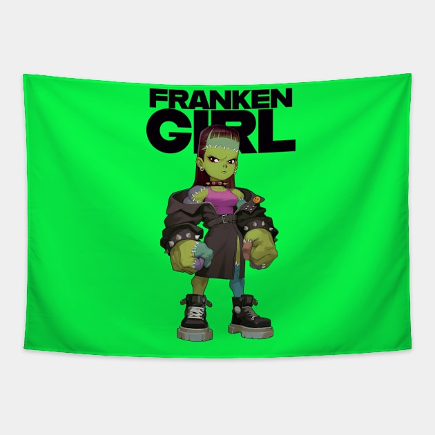 Franken Girl Tapestry by Silurostudio