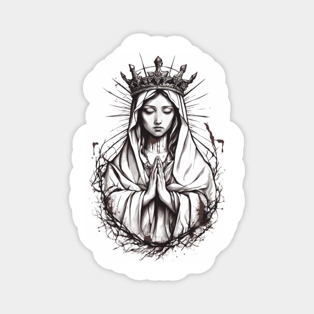 Hail Mary Prayer Magnet by animegirlnft