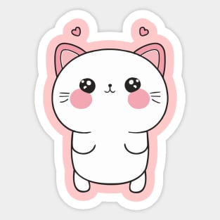 Cute Cat Drawing Stickers for Sale