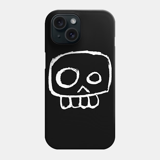 Agent Skully – Skull (white on black) Phone Case by LiveForever