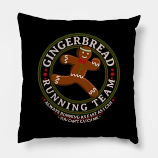 Gingerbread Running Team Pillow