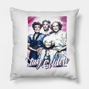 stay golden vintage Pillow