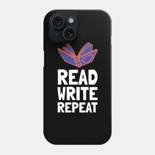 read write repeat Phone Case