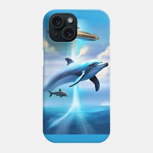 Dolphins and UFOs Phone Case