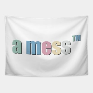 a mess pastel colors Tapestry