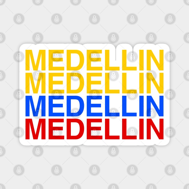 MEDELLIN Colombia Flag Magnet by eyesblau