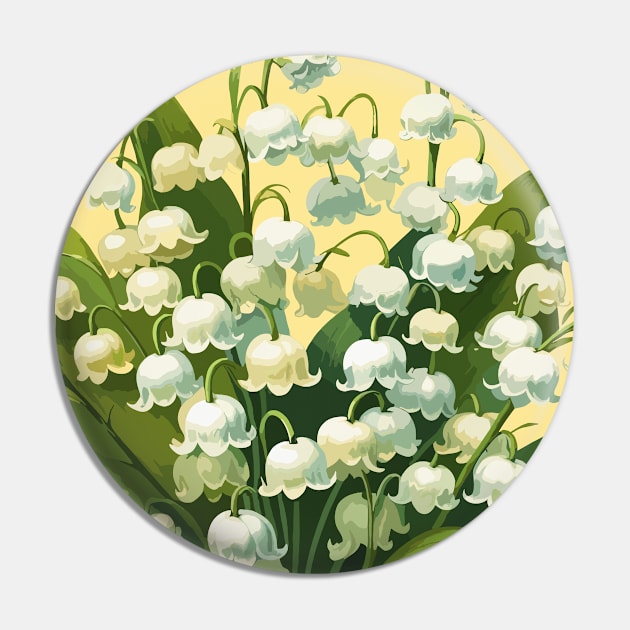 Lily of The Valley Pin by Siha Arts