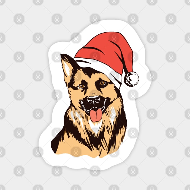 Dog Christmas Hat Magnet by MajorCompany