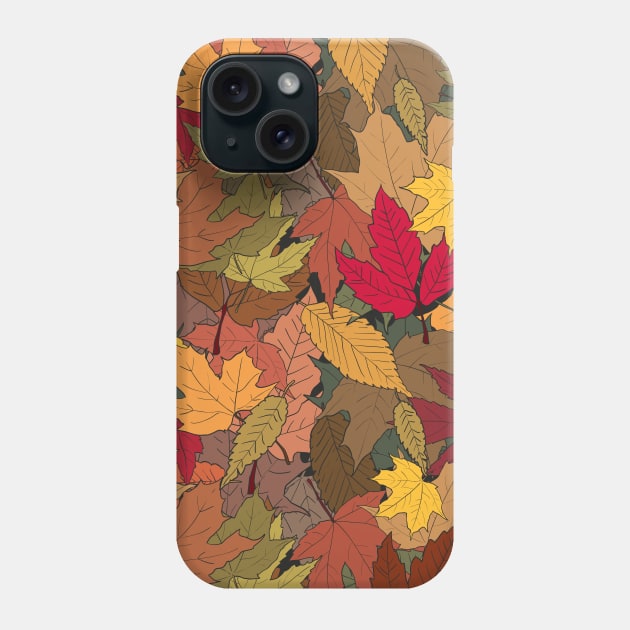 Colorful autumn leaves Phone Case by B&K
