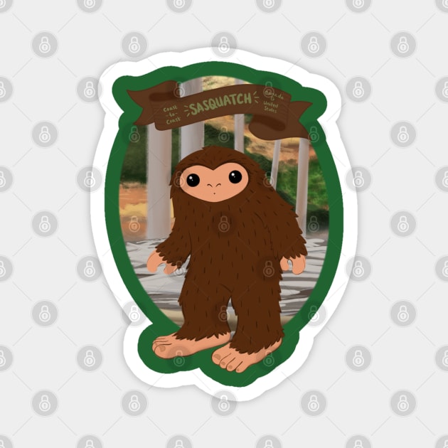 Sasquatch! Travel Plaque Magnet by Meowlentine