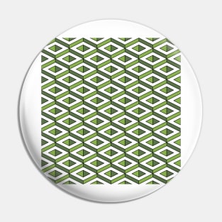 3D geometric pattern in greenery and kale colours Pin