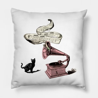 The Cat and the Song Pillow