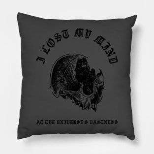 Lost Mind Gothic Skull Gothcore Skeleton Darkness Universe Pillow